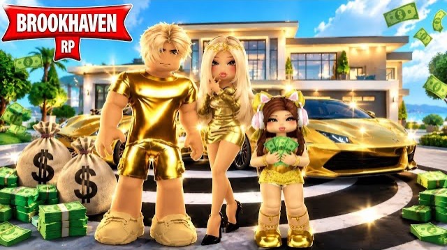 24 ЧАСА ЖИВЁМ КАК МИЛЛИОНЕРЫ💰в РЕАЛЬНОЙ СЕМЬЕ в БРУКХЕЙВЕН РП🏡в ROBLOX