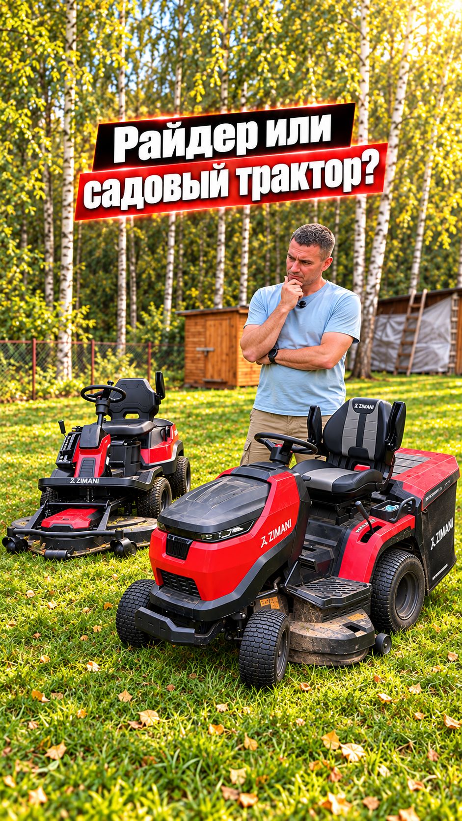 Райдер или садовый трактор — что лучше выбрать? 🌱