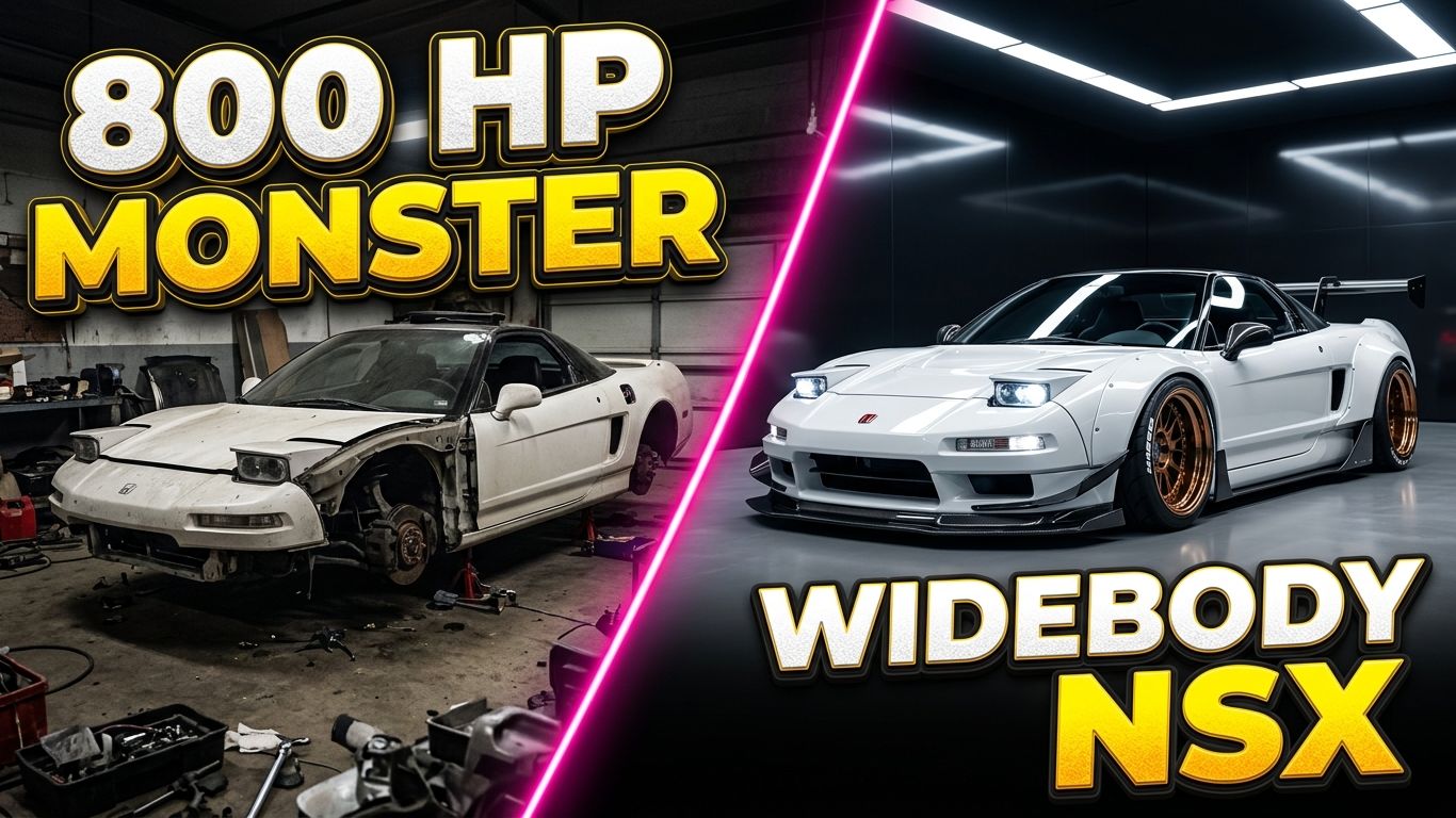 🏎️ СБОРКА 800-СИЛЬНОЙ HONDA NSX: Установка широкого кузова Widebody в стиле OEM Plus 🔥
