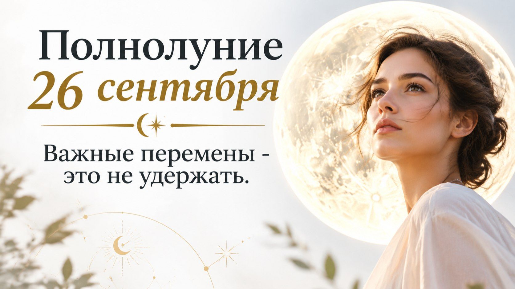 Полнолуние 26 сентября. Важные перемены - это не удержать.
