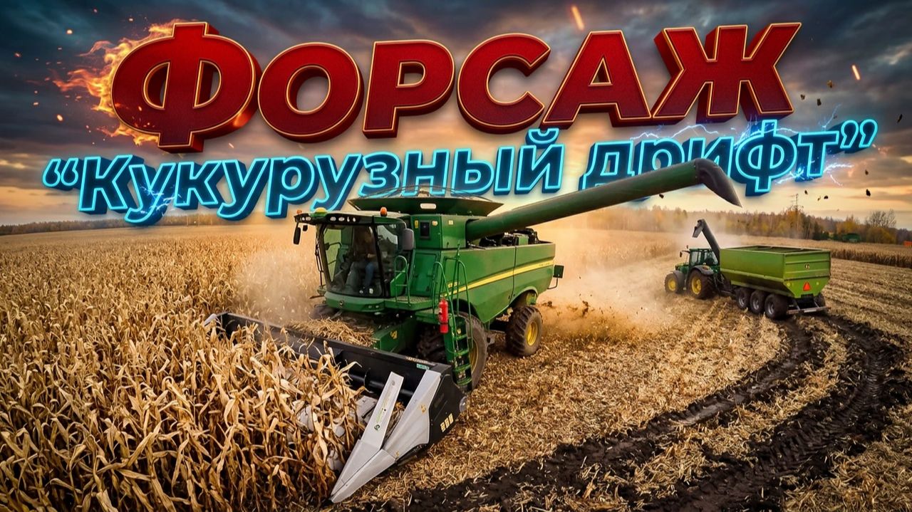 ЗАДАНИЕ на день - УБРАТЬ всего 100 ТОНН КУКУРУЗЫ... Так на уборке мы ещё не мучились.