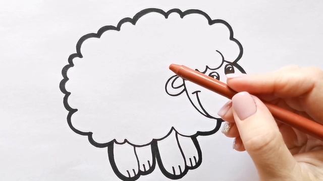 Как нарисовать БАРАНА / раскраска для детей / НарисуйКа