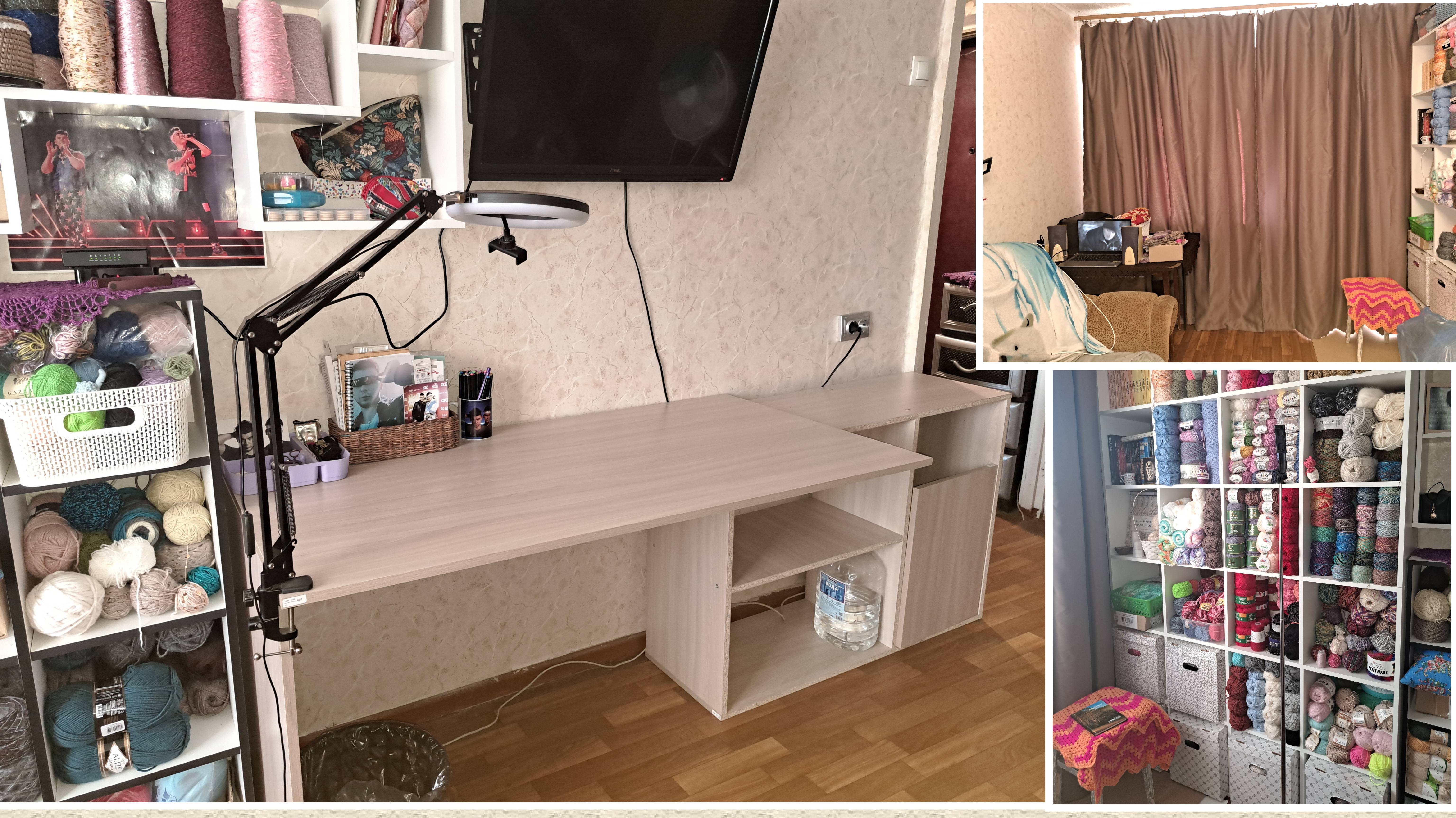 Моё рабочее место готово 💥 рукодельный уголок 😍 Подарочки от Яны в деле ❤️