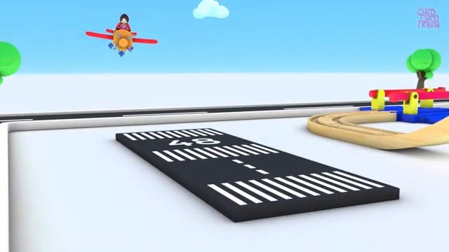 🪵 Деревянная игрушечная железная дорога — мультик для детей и малышей