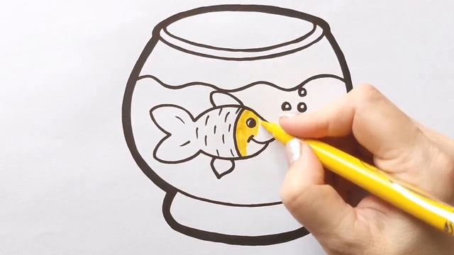 Как нарисовать АКВАРИУМ / раскраска для детей / НарисуйКа