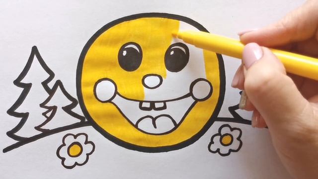 Как нарисовать КОЛОБКА / раскраска для детей / НарисуйКа