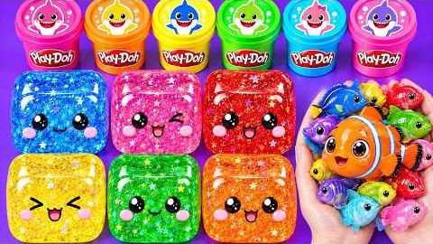 😍🌈 Волшебные Рыбки В Слайме! Яркие Сквиши И Лепка Из Глины!