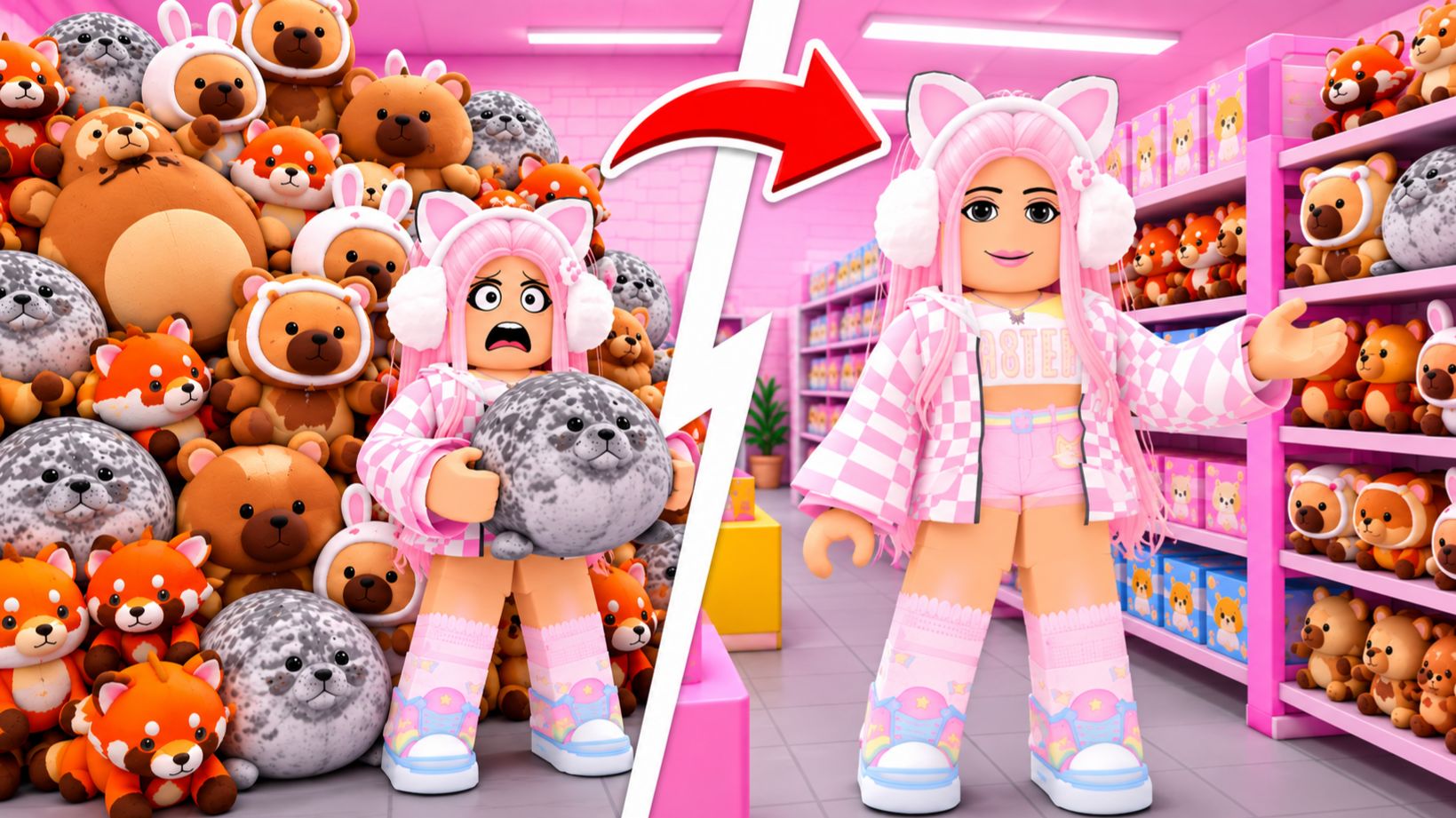 СОБИРАЮ ИГРУШКИ ПО ЦВЕТАМ В МАГАЗИНЕ ИГРУШЕК РОБЛОКС!