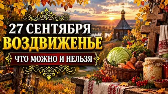 27 СЕНТЯБРЯ — ВОЗДВИЖЕНЬЕ | НАРОДНЫЕ ПРИМЕТЫ, ПОВЕРЬЯ, ЧТО МОЖНО И НЕЛЬЗЯ ДЕЛАТЬ