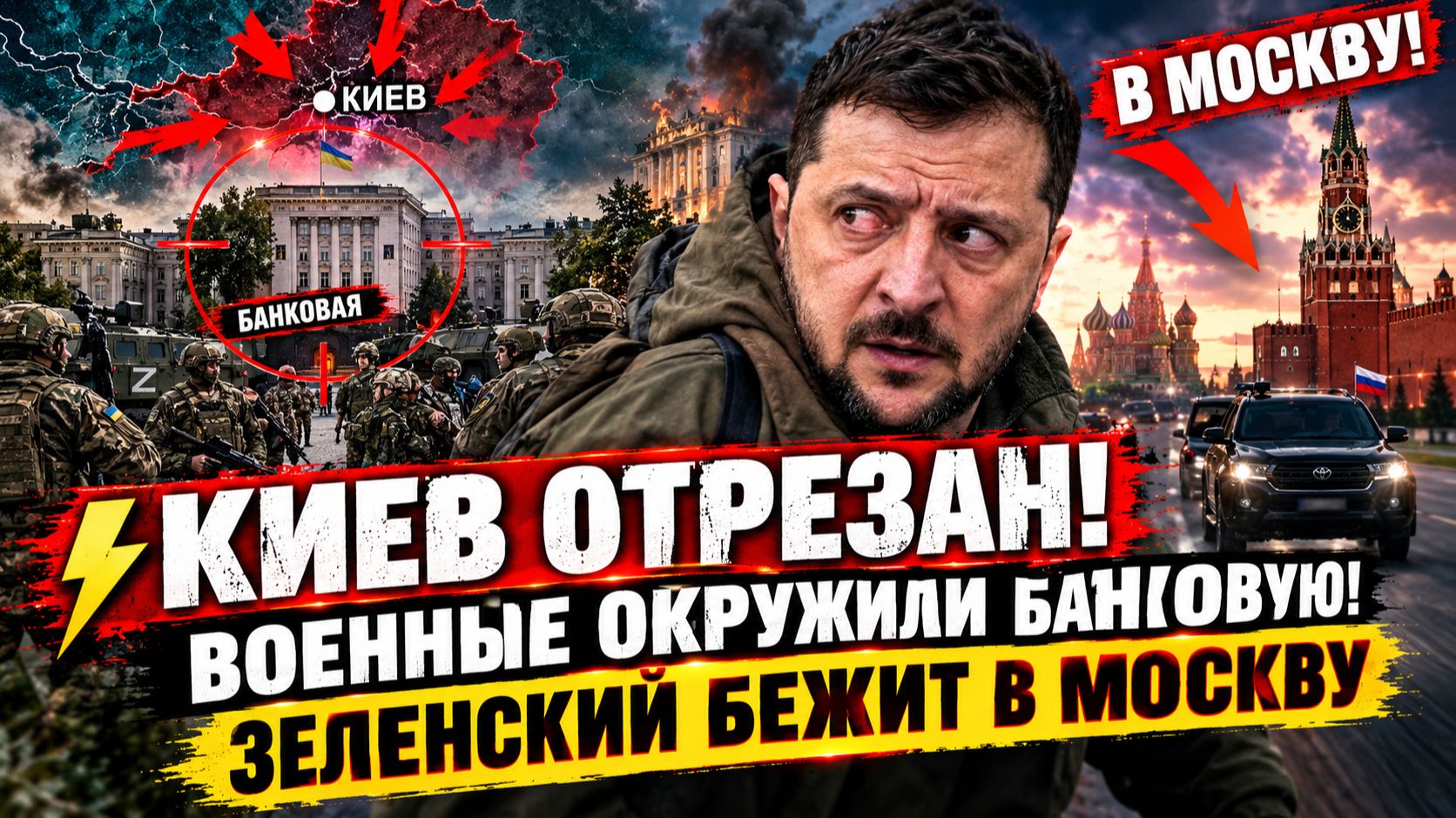 КИЕВ ОТРЕЗАН! Военные окружили Банковую! зеленский Бежит в Москву