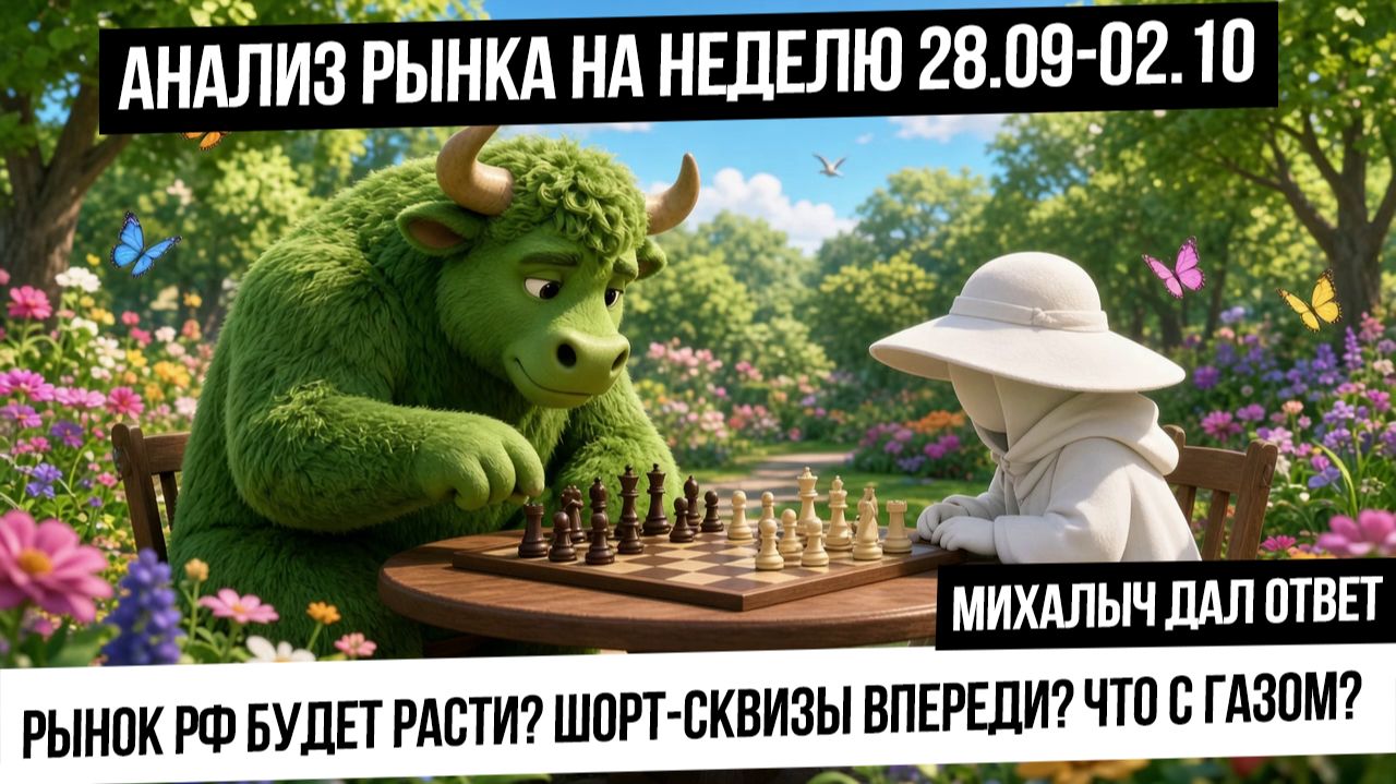 Анализ рынка на неделю 28.09-02.10: Что будет с рынком РФ? Шорт-сквизы впереди? Михалыч дал ответ