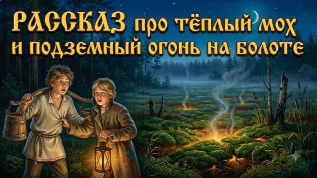 РАССКАЗ про тёплый мох и подземный огонь на болоте