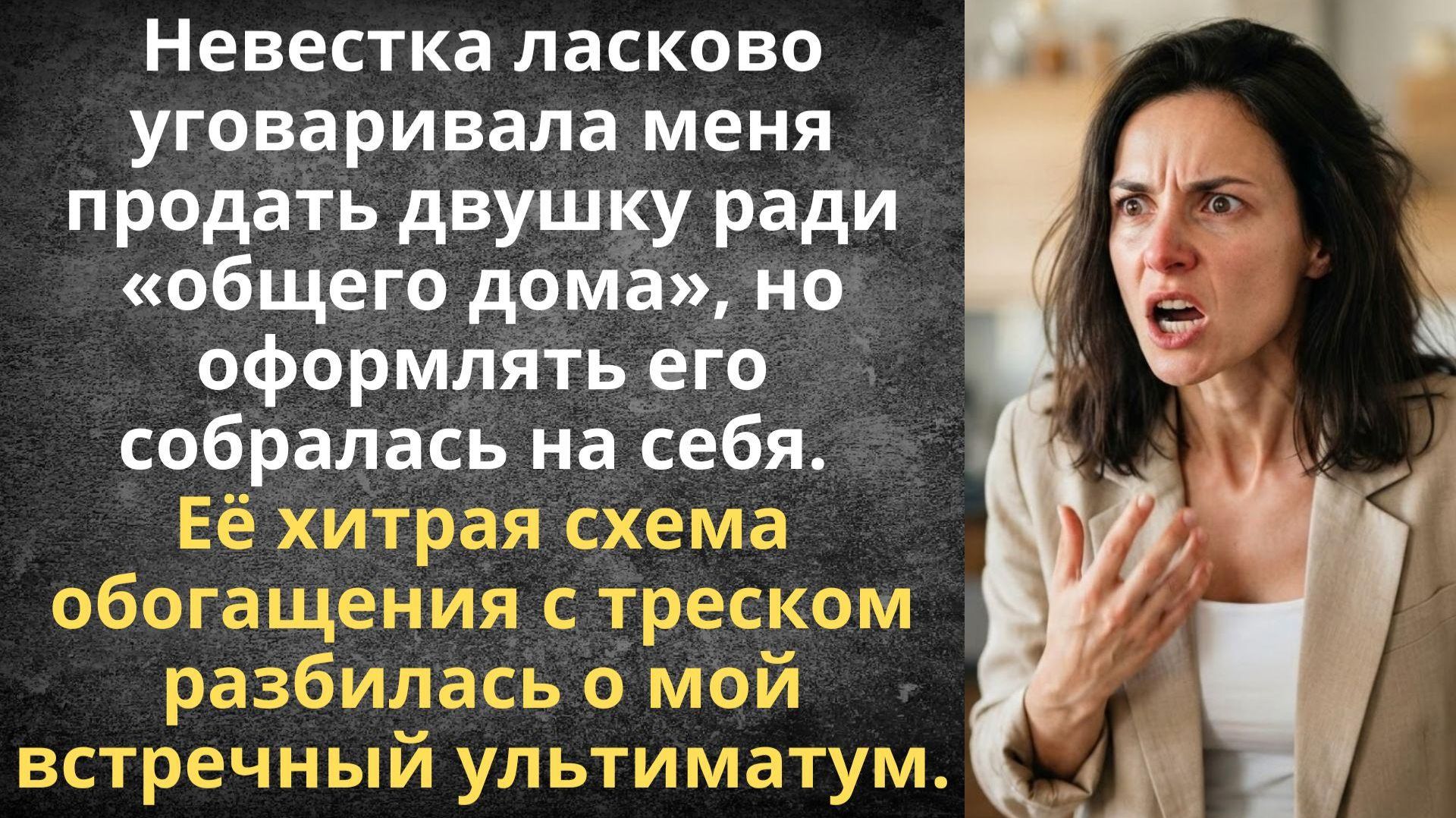 Мы же семья, зачем вам доля? — возмутилась невестка | Истории из жизни