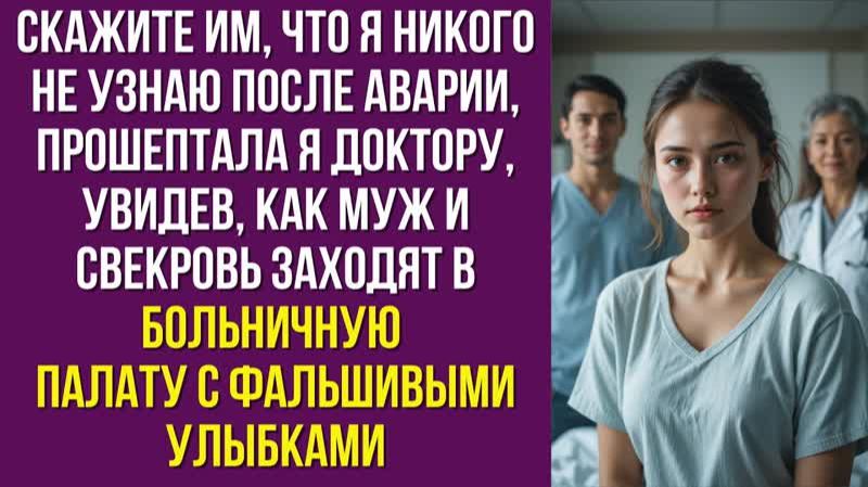 Скажите им, что я никого не узнаю после аварии, — прошептала я доктору, увидев, как муж и
