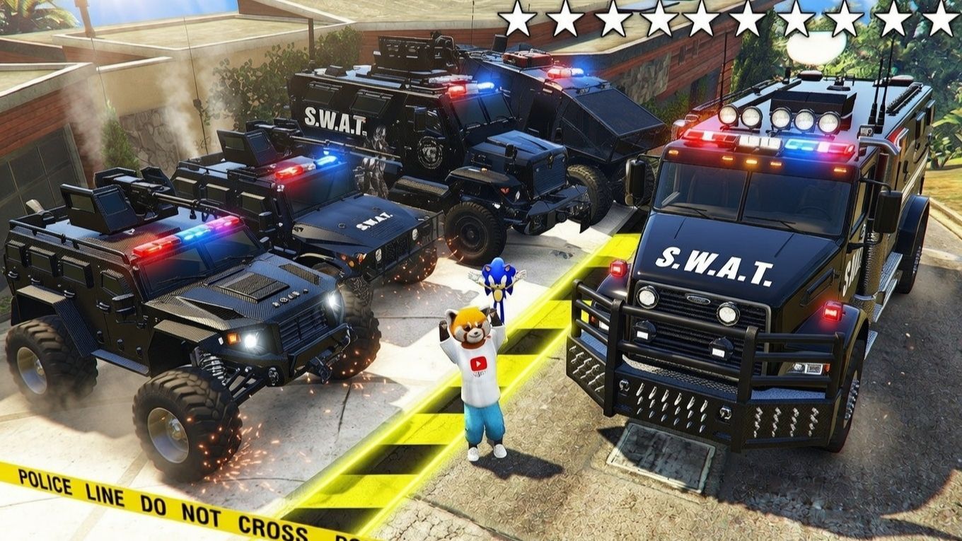 Я УГНАЛ ТЯЖЕЛЫЕ ПОЛИЦЕЙСКИЕ ТАЧКИ SWAT С СОНИКОМ ИЗ РЕАЛЬНОЙ ЖИЗНИ В ГТА 5
