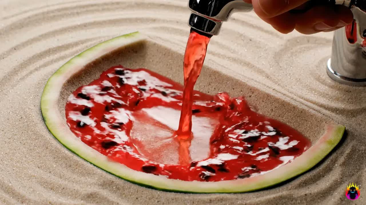 Liquid Hole Universe 🌌💧🍉 AI ASMR | Mesmerizing Waves & Satisfying Motion