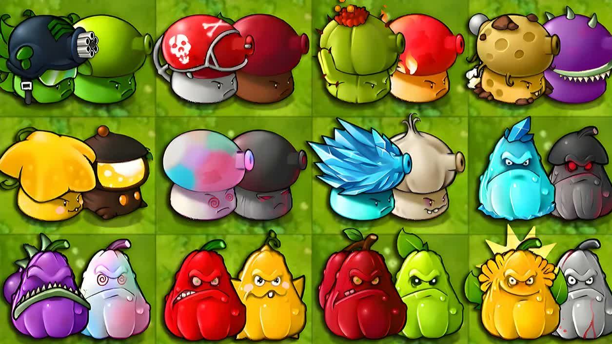 Испытание в PvZ Fusion 3.9 — демонстрация всех гибридных растений из команды Family (x2)