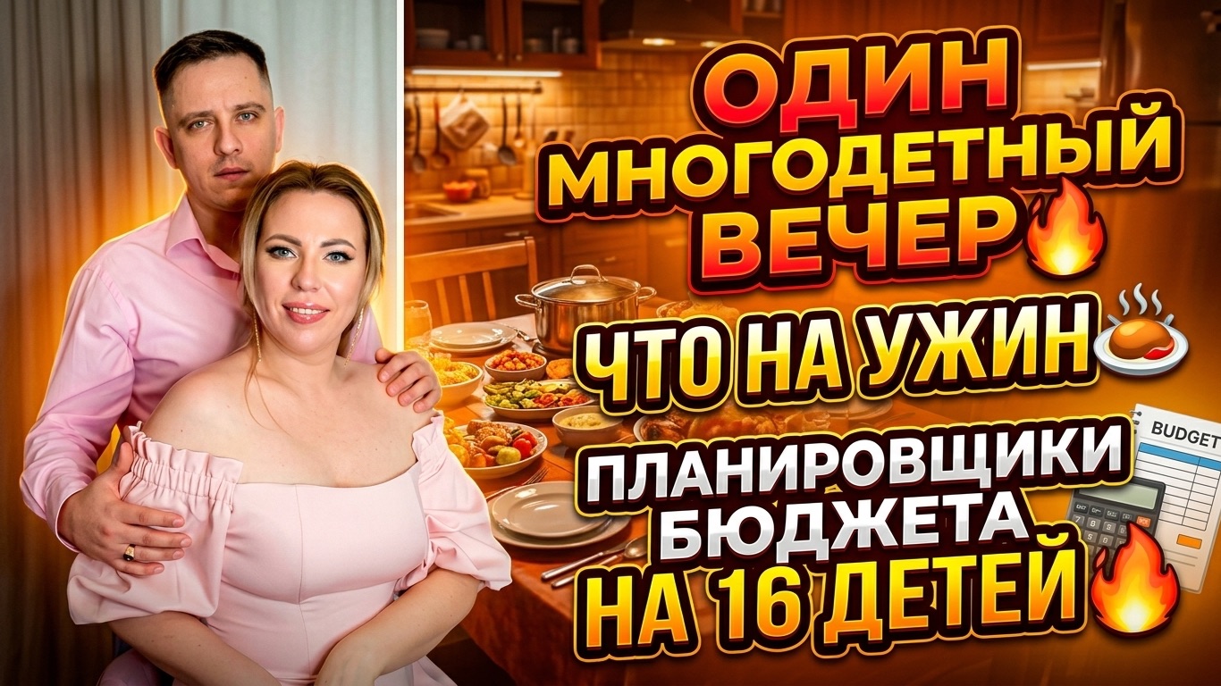 ОДИН МНОГОДЕТНЫЙ ВЕЧЕР 🔥 ЧТО НА УЖИН 🥘 ПЛАНИРОВЩИКИ БЮДЖЕТА НА 16 ДЕТЕЙ 🔥