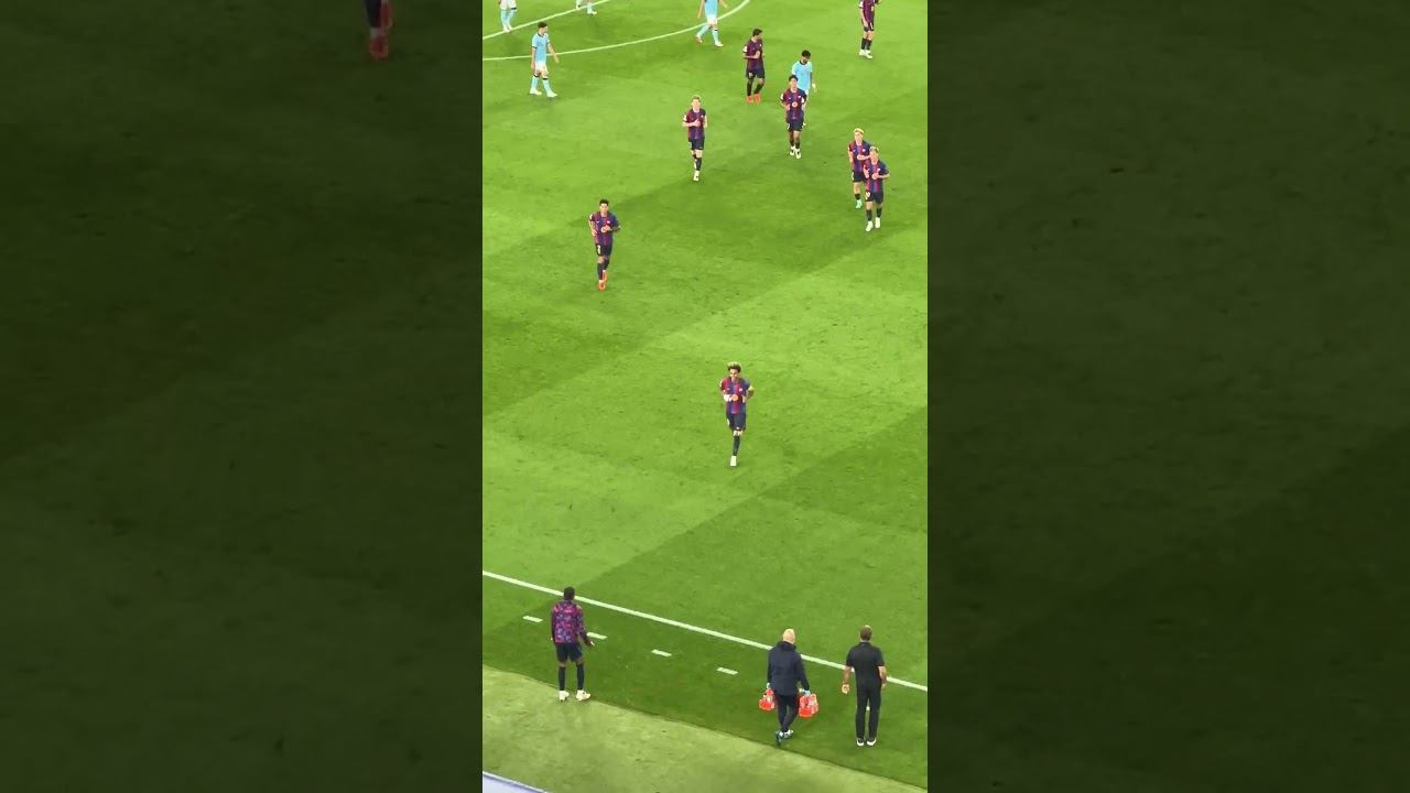 Rapha & Lamine’s Celebration At The End  #fcbarcelona #shorts #lamineyamal