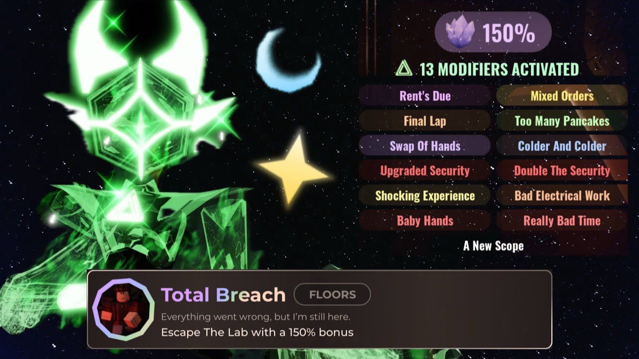 Doors: Paradox — значок «Total Breach» с модификаторами 150% (полный геймплей)