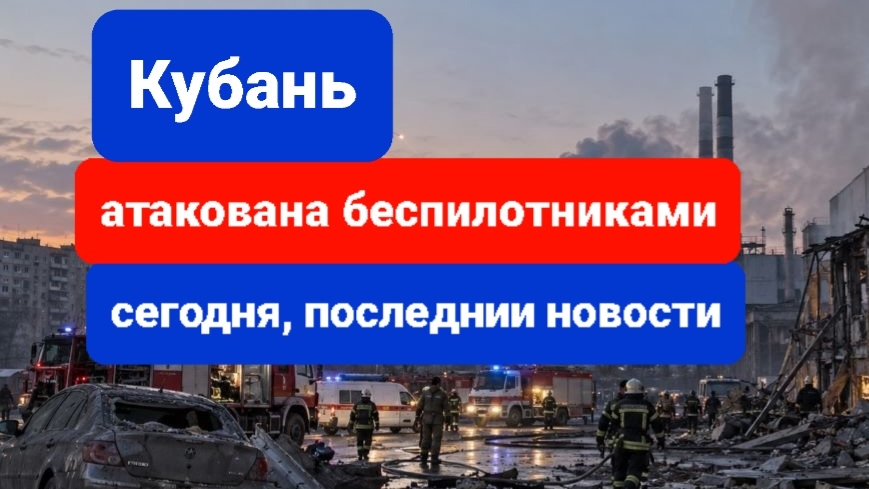 Беспилотники атаковали Кубань сегодня, последнии новости
