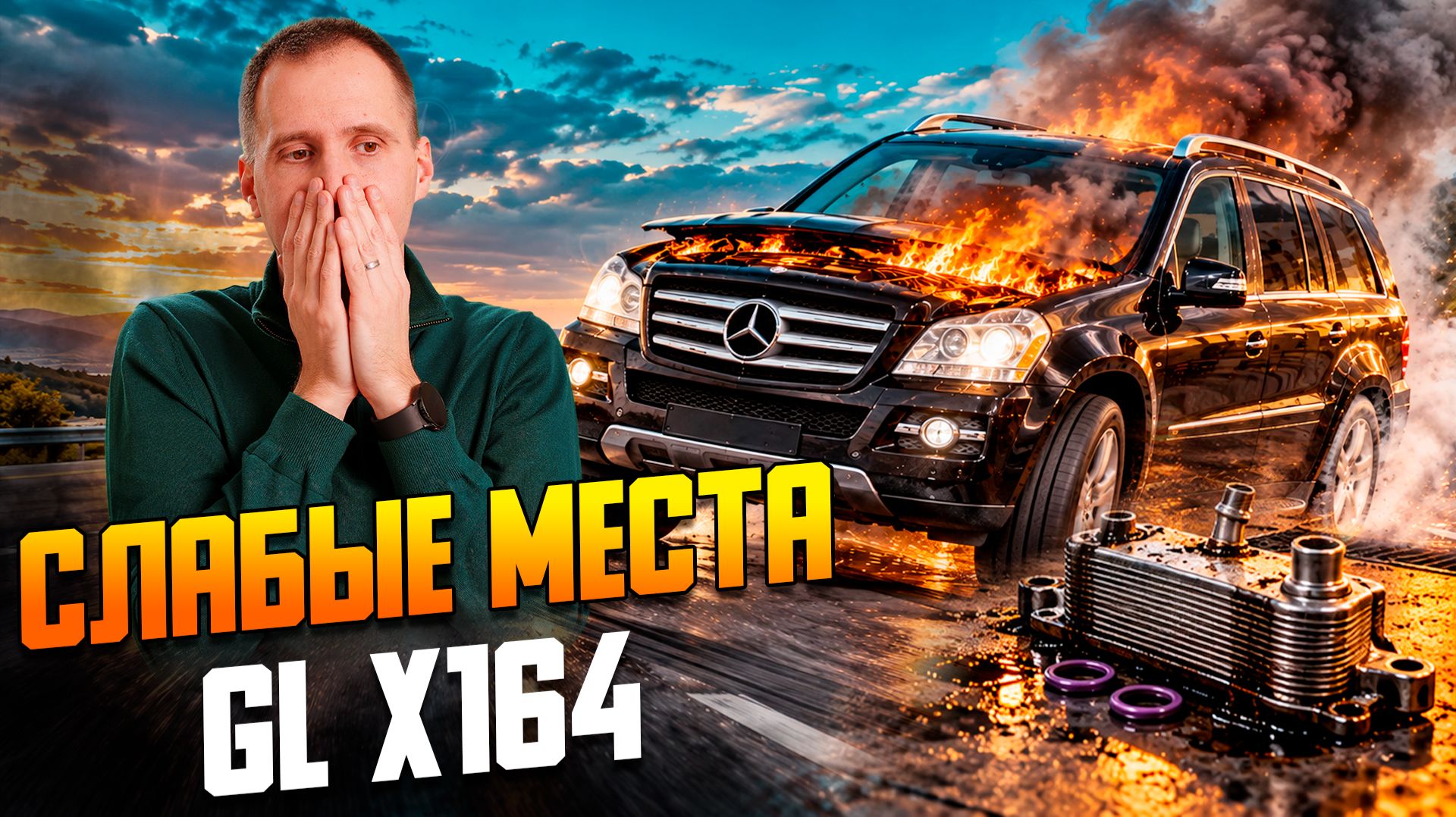 Главная беда дизеля OM642! Точили напильником теплообменник на Mercedes GL (X164).
