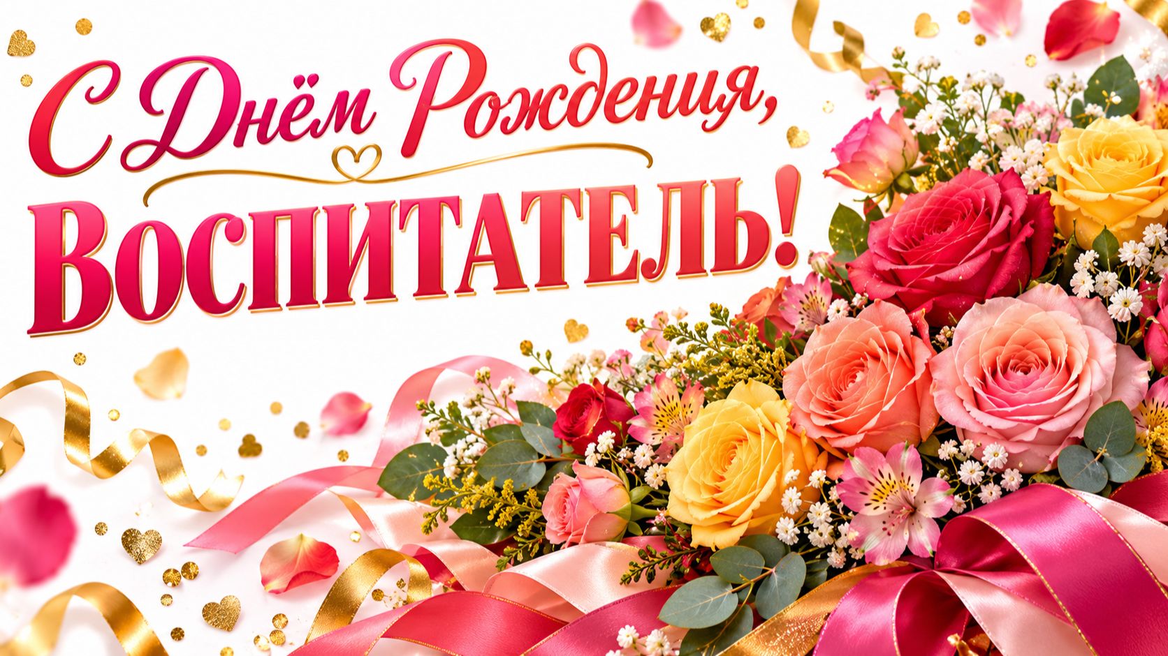 С Днём рождения, воспитатель! Красивая песня-поздравление воспитателю