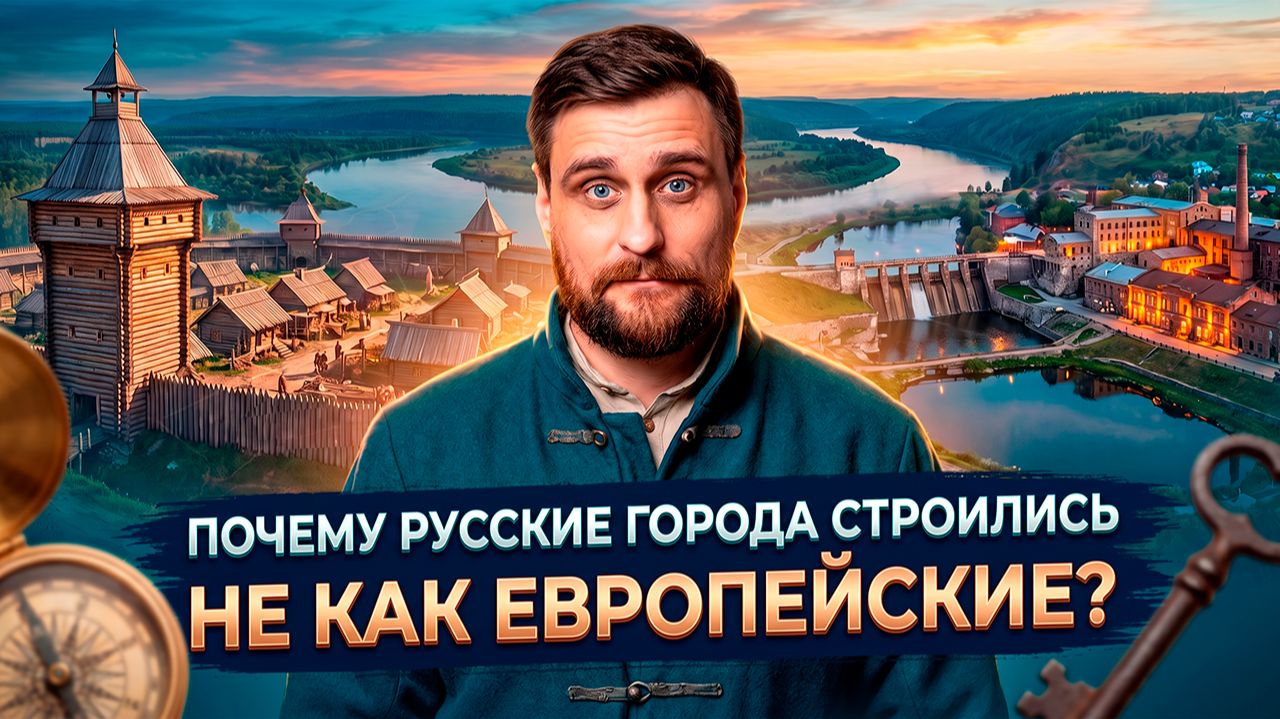 Почему русские города строили не так, как европейские? Крепость, слобода, посад, острог (анонс)