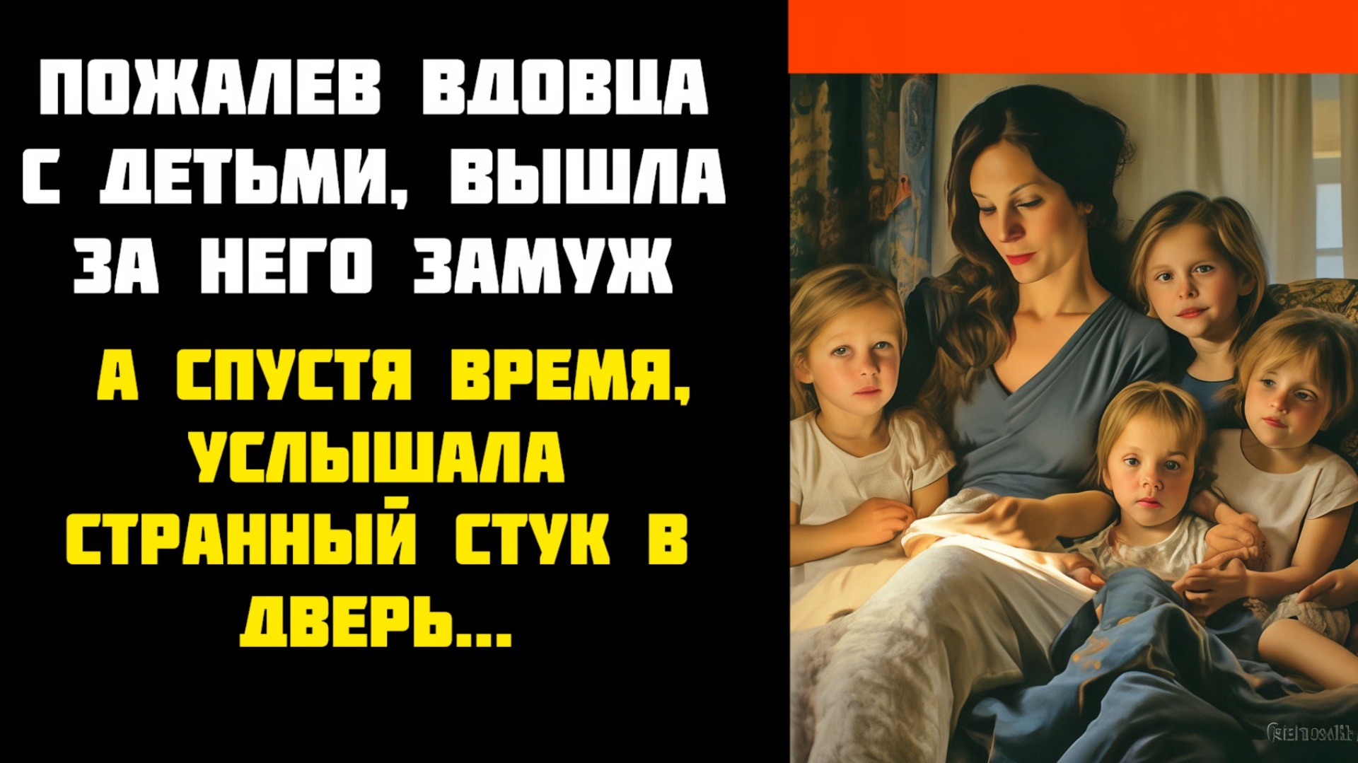 Пожалев вдовца с детьми, вышла за него замуж… А спустя время, услышала странный стук в дверь
