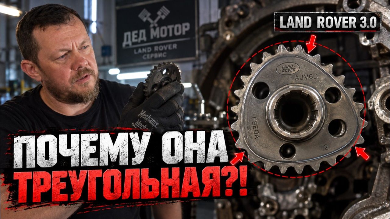ПОЧЕМУ ЗВЕЗДА ГРМ LAND ROVER ТРЕУГОЛЬНАЯ? Разбираем странное решение GEN 2