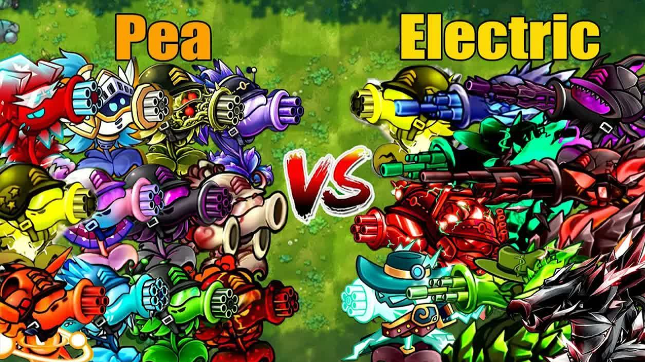 Испытание в PVZ 1 Fusion 3.9: Команда гороха против Команды электричества против 300 случайных зомби