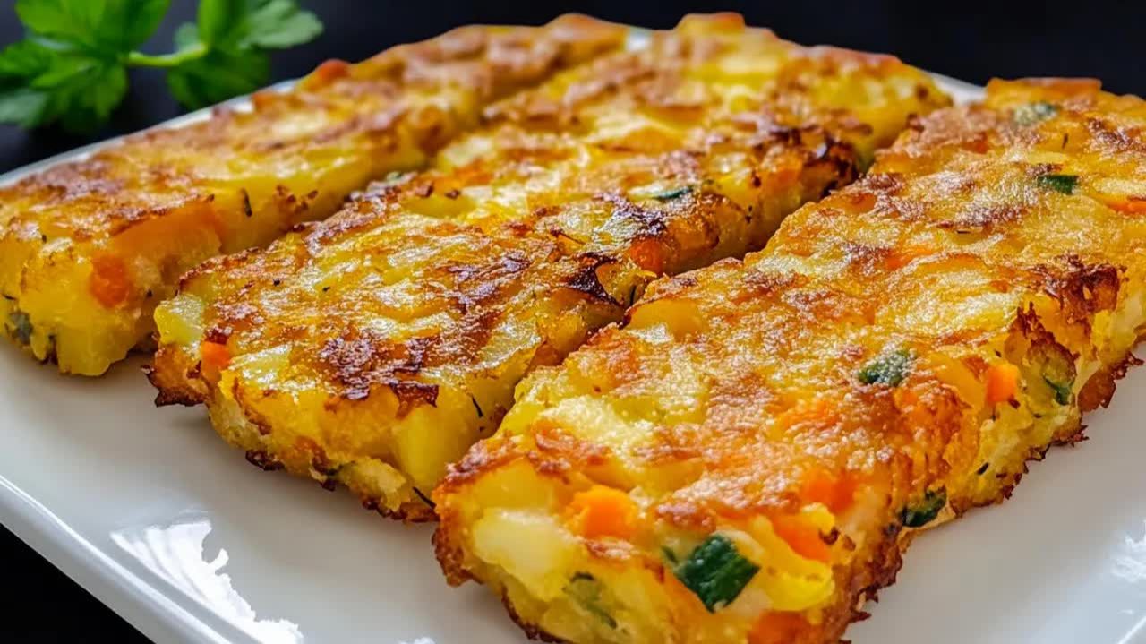 Если дома есть картошка и 2 яйца, приготовьте это простое блюдо с кабачком и овощами