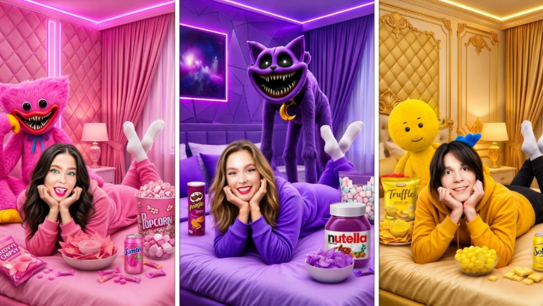 НОЧЕВКА в стиле POPPY PLAYTIME пошла не по плану   ЧЕЛЛЕНДЖ ! дабл бабл