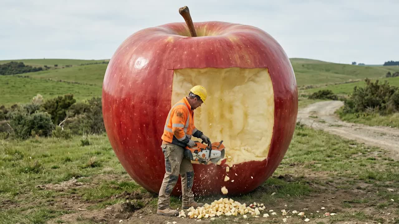 I Built A Luxury Room Inside A Giant Apple 🍎🤯