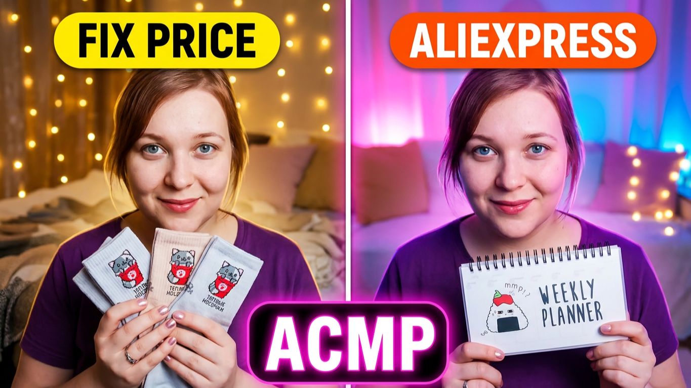 АСМР Обзор покупок из Fix Price и Aliexpress канцелярия 📓 носки 🧦 массажер 😴 ASMR тихий голос