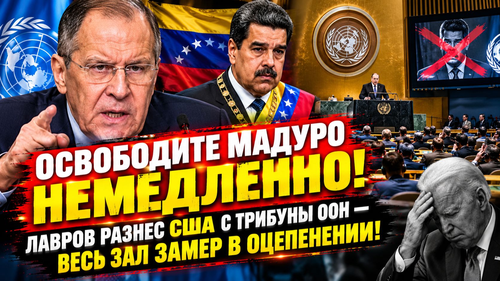 «ОСВОБОДИТЕ МАДУРО НЕМЕДЛЕННО!» Лавров разнес США с трибуны ООН — весь зал замер в оцепенении!