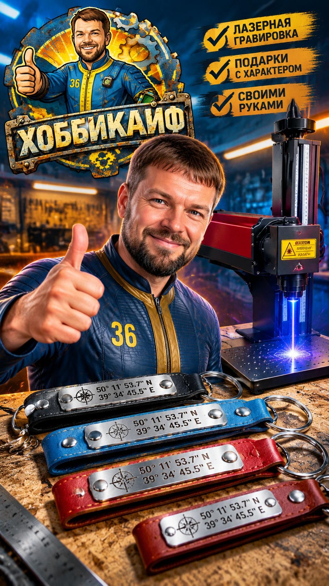 Когда место важнее слов — брелок с координатами