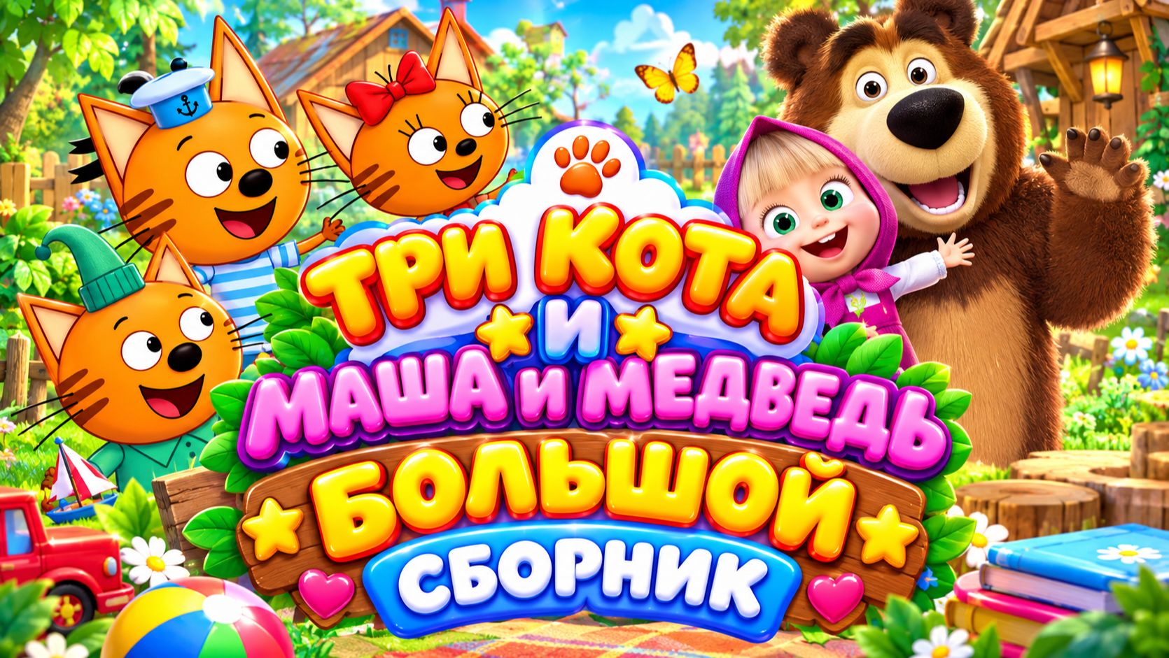 ТРИ КОТА 🐱 МАША И МЕДВЕДЬ 🐻 БОЛЬШОЙ СБОРНИК