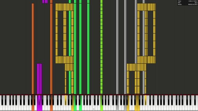 [Black MIDI] Ultimate Tetris Remix 1.1 Million Notes | Legit Run