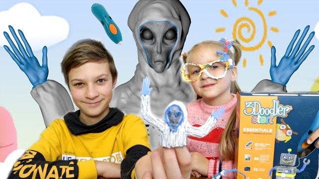 ПРИШЕЛЕЦ 3d ручкой 3DoodlerStart 👽 ПОШАГОВАЯ ИНСТРУКЦИЯ Как сделать инопланетянина своими руками
