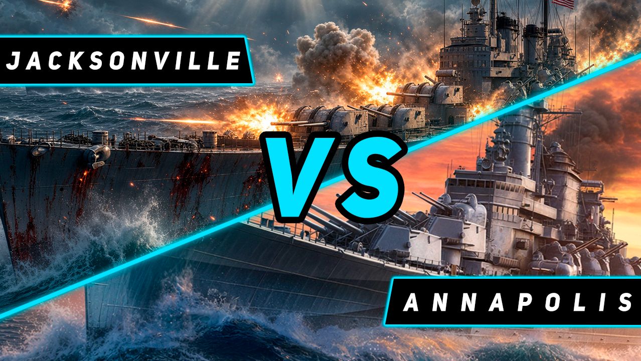 CRUISER JACKSONVILLE VS ANNAPOLIS! WORLD OF WARSHIPS