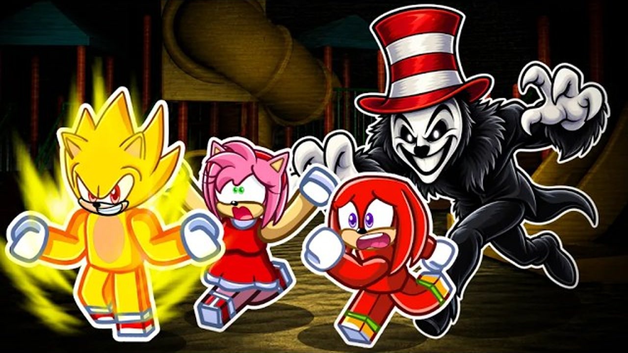 Становлюсь SUPER SONIC, чтобы сбежать от CAT IN THE HAT в Roblox!