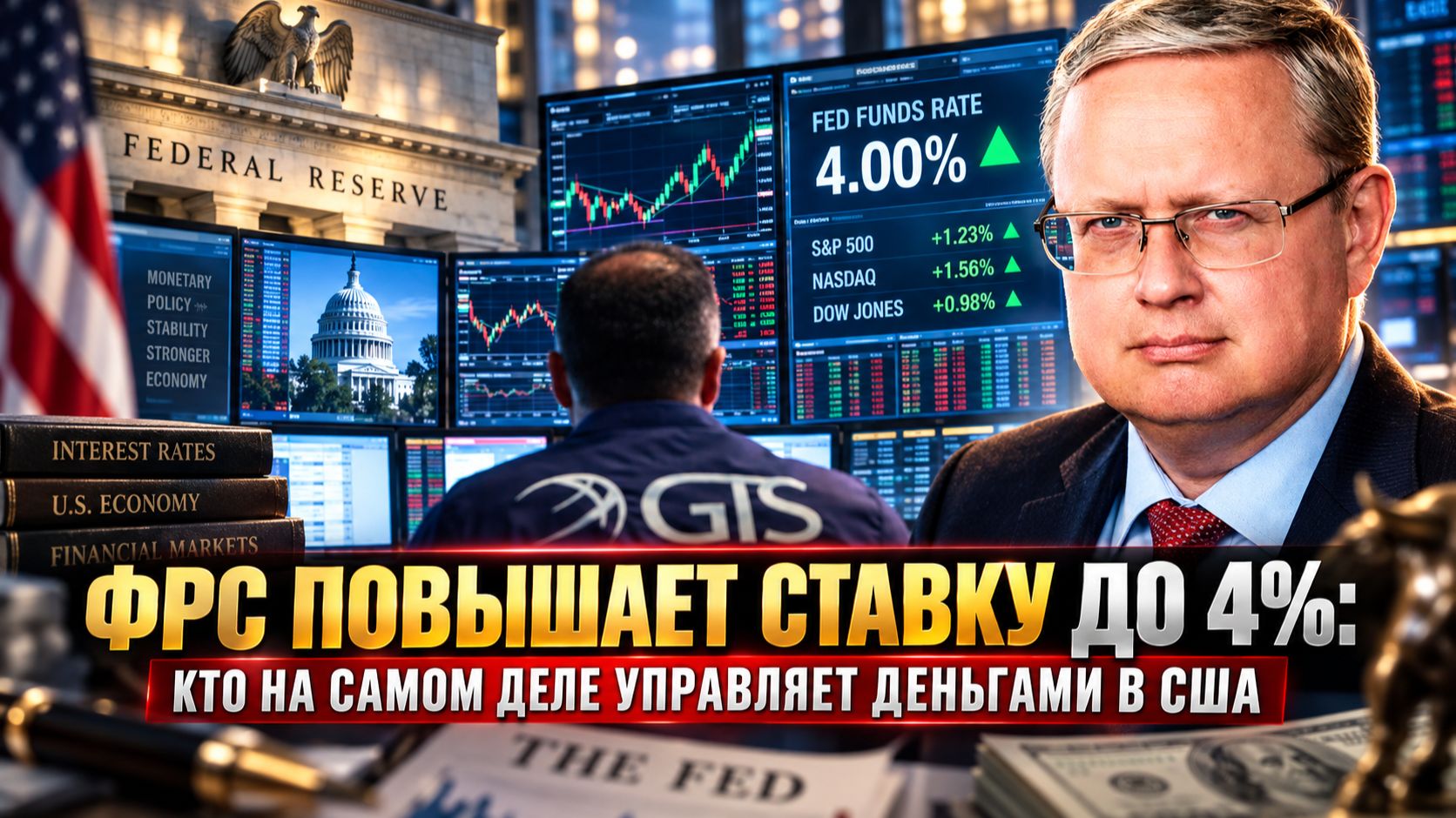 Михаил Делягин | ФРС повышает ставку до 4%: Кто на самом деле управляет деньгами в США.
