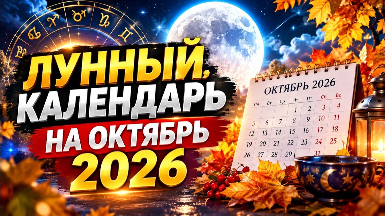 Лунный календарь на октябрь 2026: благоприятные дни