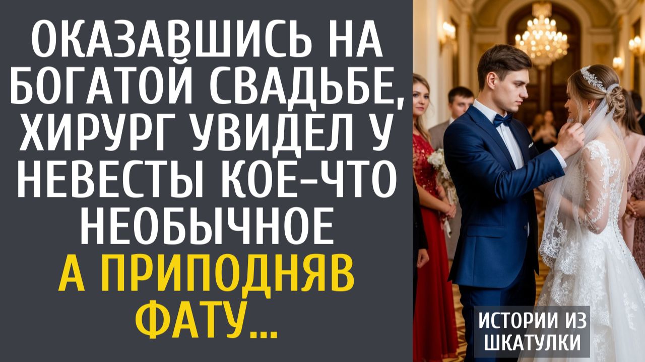 Истории из жизни: Попав на богатую свадьбу, хирург увидел у невесты нечто необычное… А подняв фату…