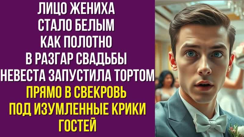 Лицо жениха стало белым как полотно в разгар свадьбы невеста запустила тортом прямо в свекровь