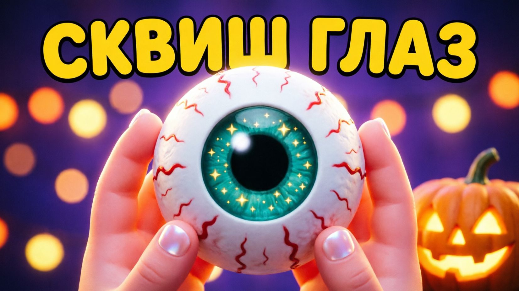 СКВИШ ГЛАЗ на ХЕЛЛОУИН своими руками! 😱 Очень ПРОСТОЙ способ | Игрушки антистресс DIY