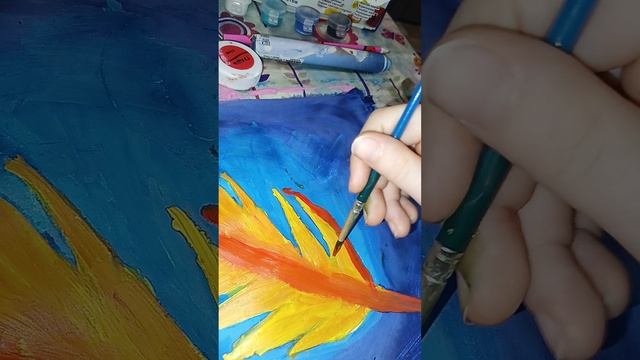рисуем рисунок с помощью холодных и теплых цветов