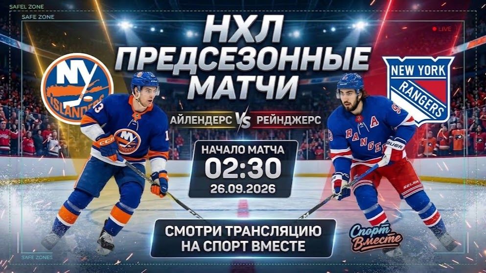 Айлендерс — Рейнджерс Хоккей НХЛ. Предсезонные матчи Прямая Трансляция