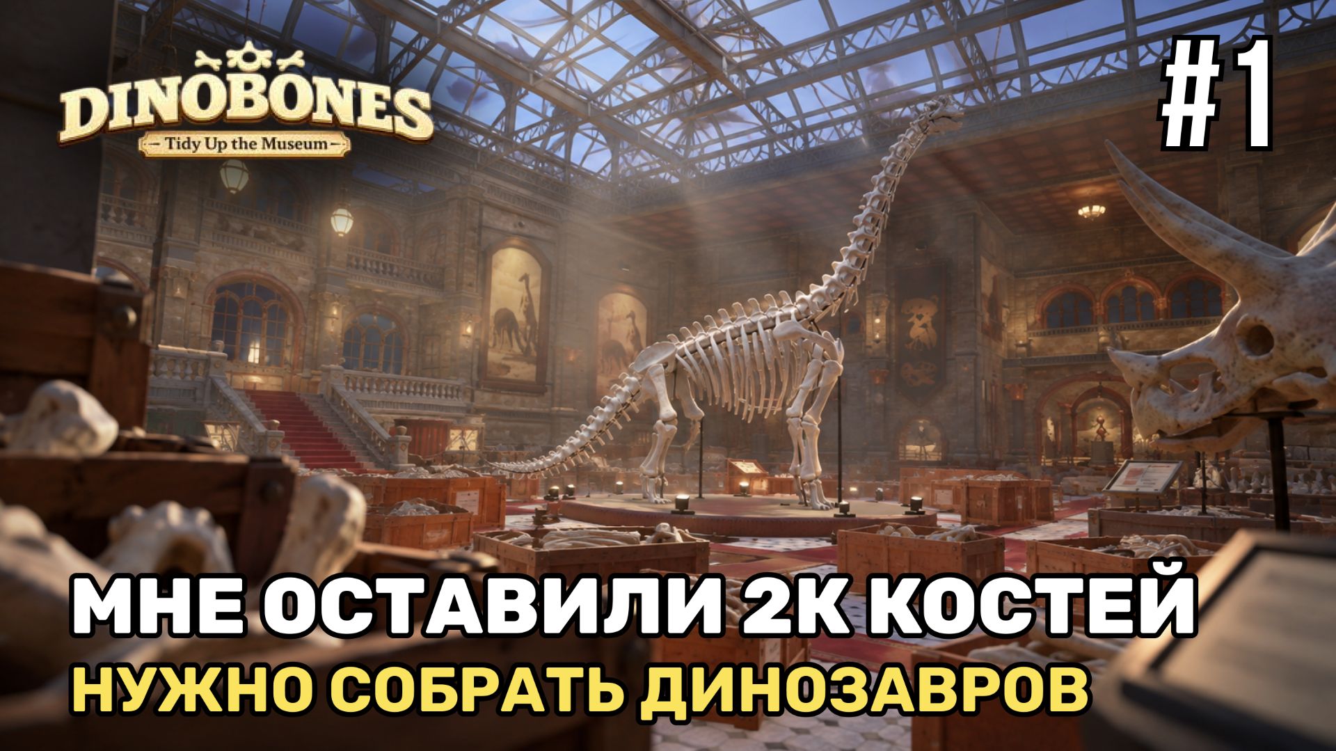 2000 костей разбросаны по всему музею | DinoBones: Tidy Up The Museum #1